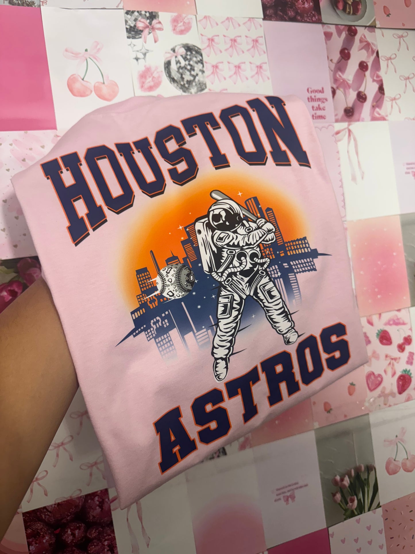 Houston Astros Pink tee