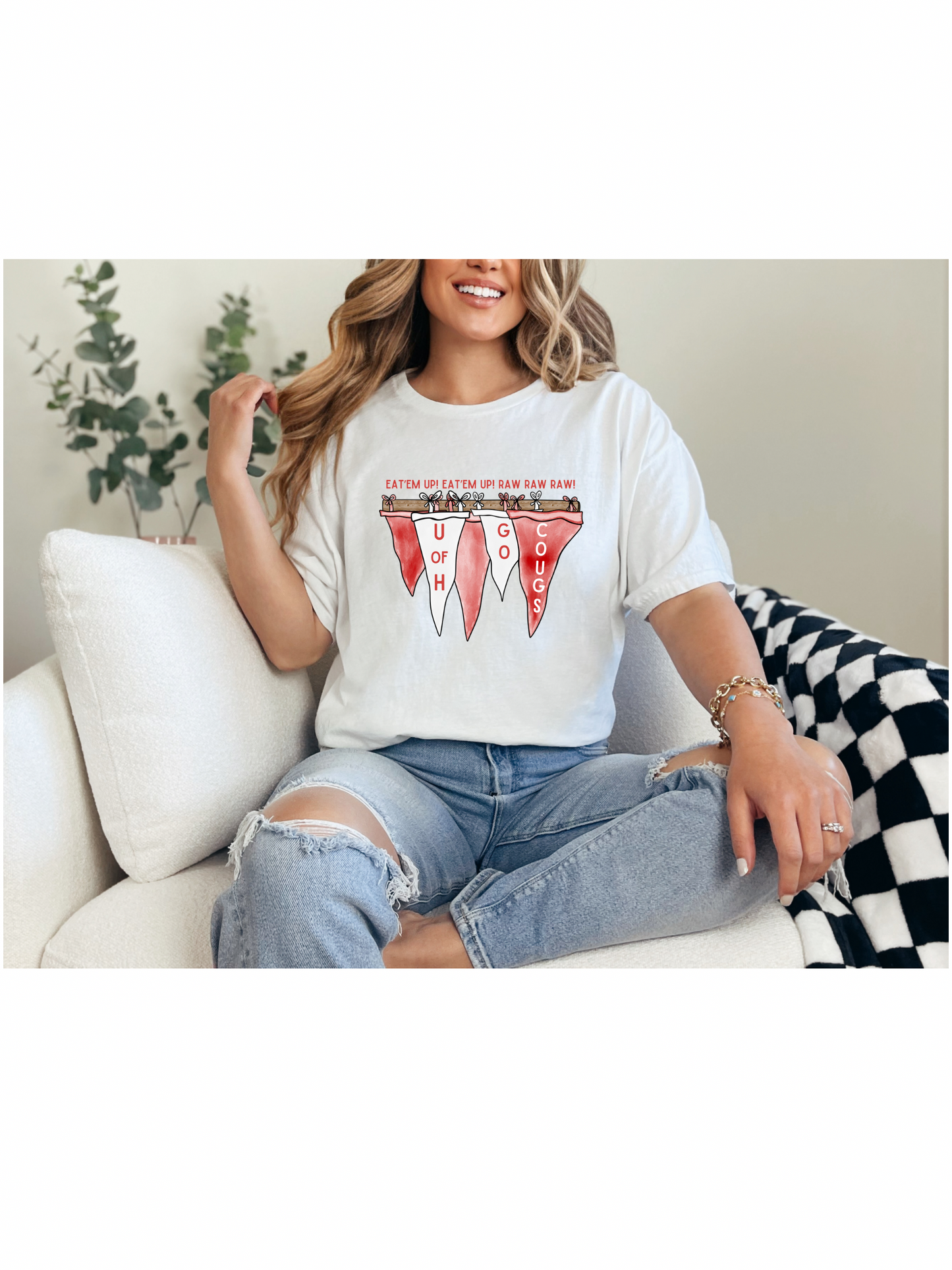 cougars flags white tee