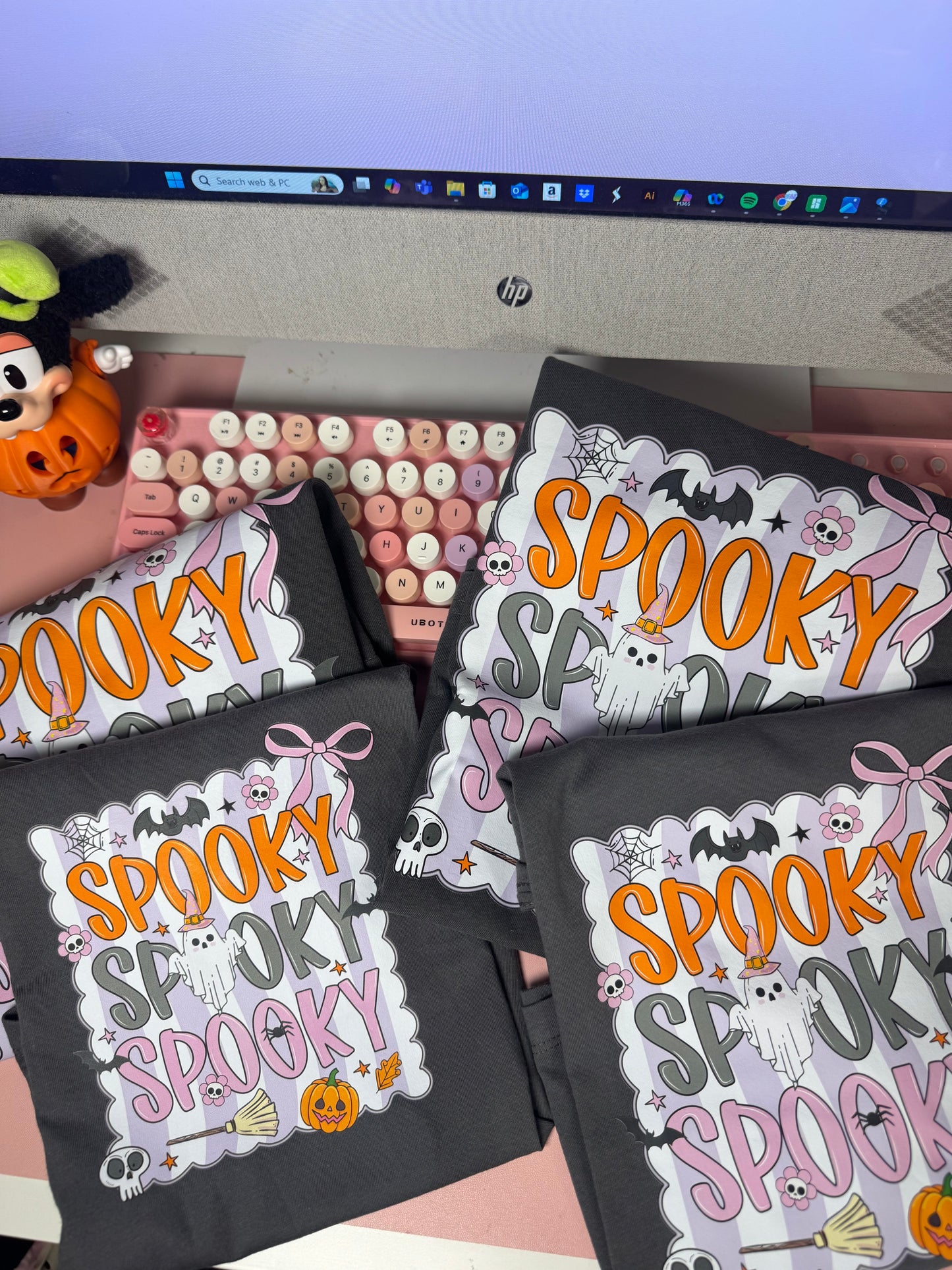 spooky charcoal tee
