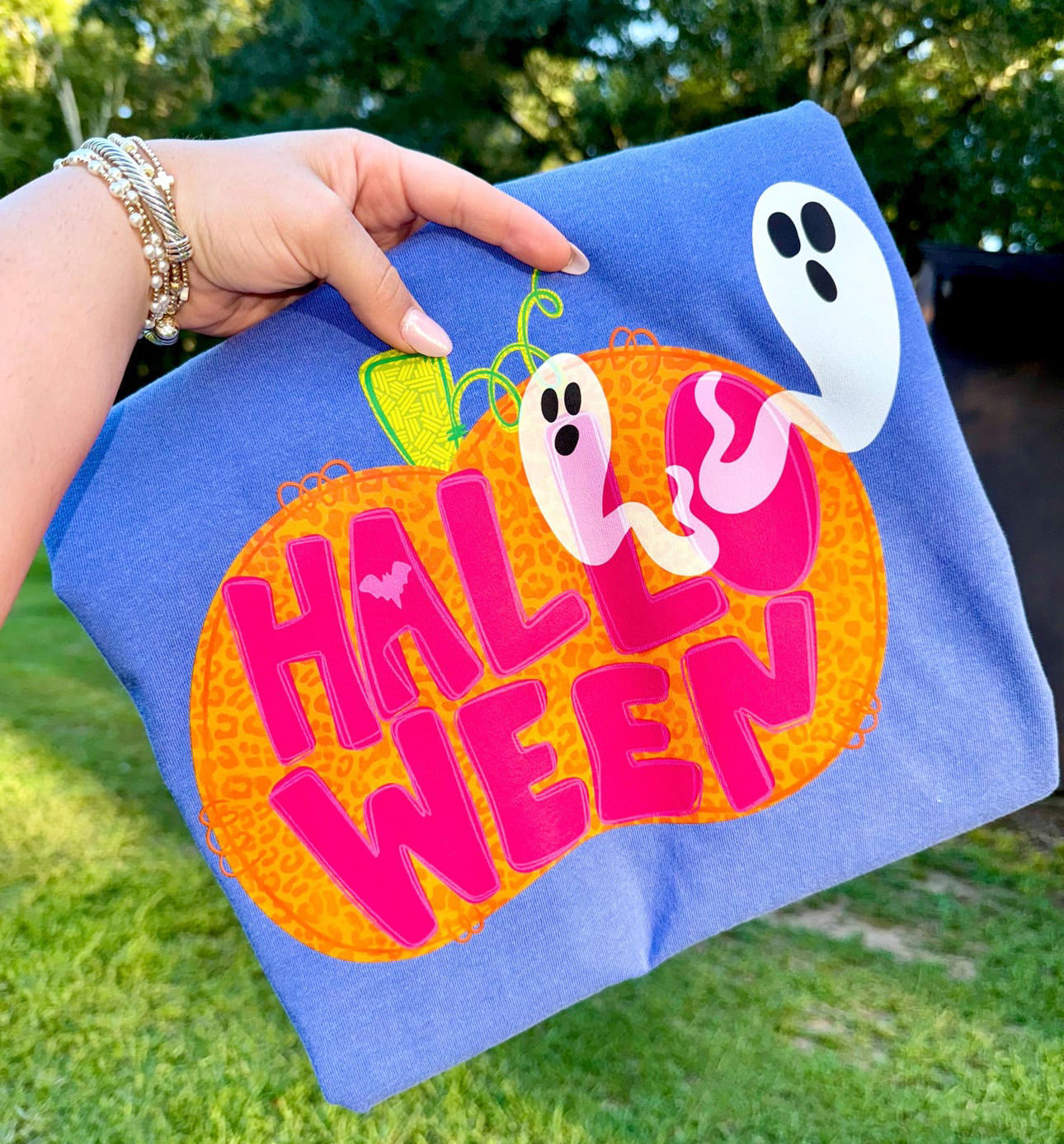 halloween blue tee