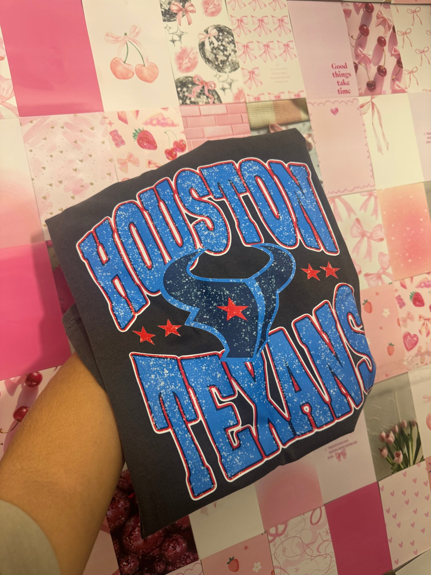 Houston texans charcoal tee