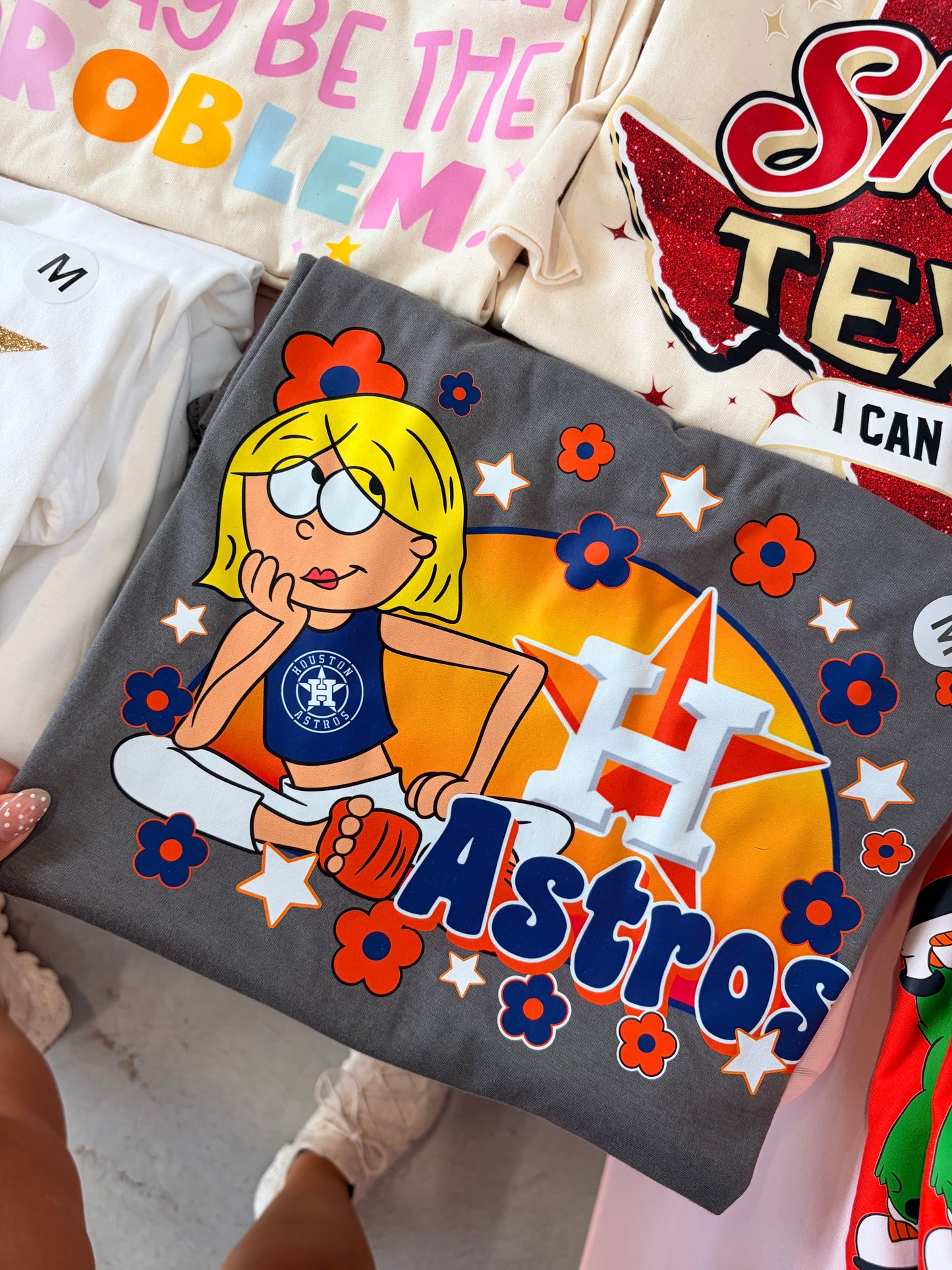 Lizzy Astros Charcoal Tee