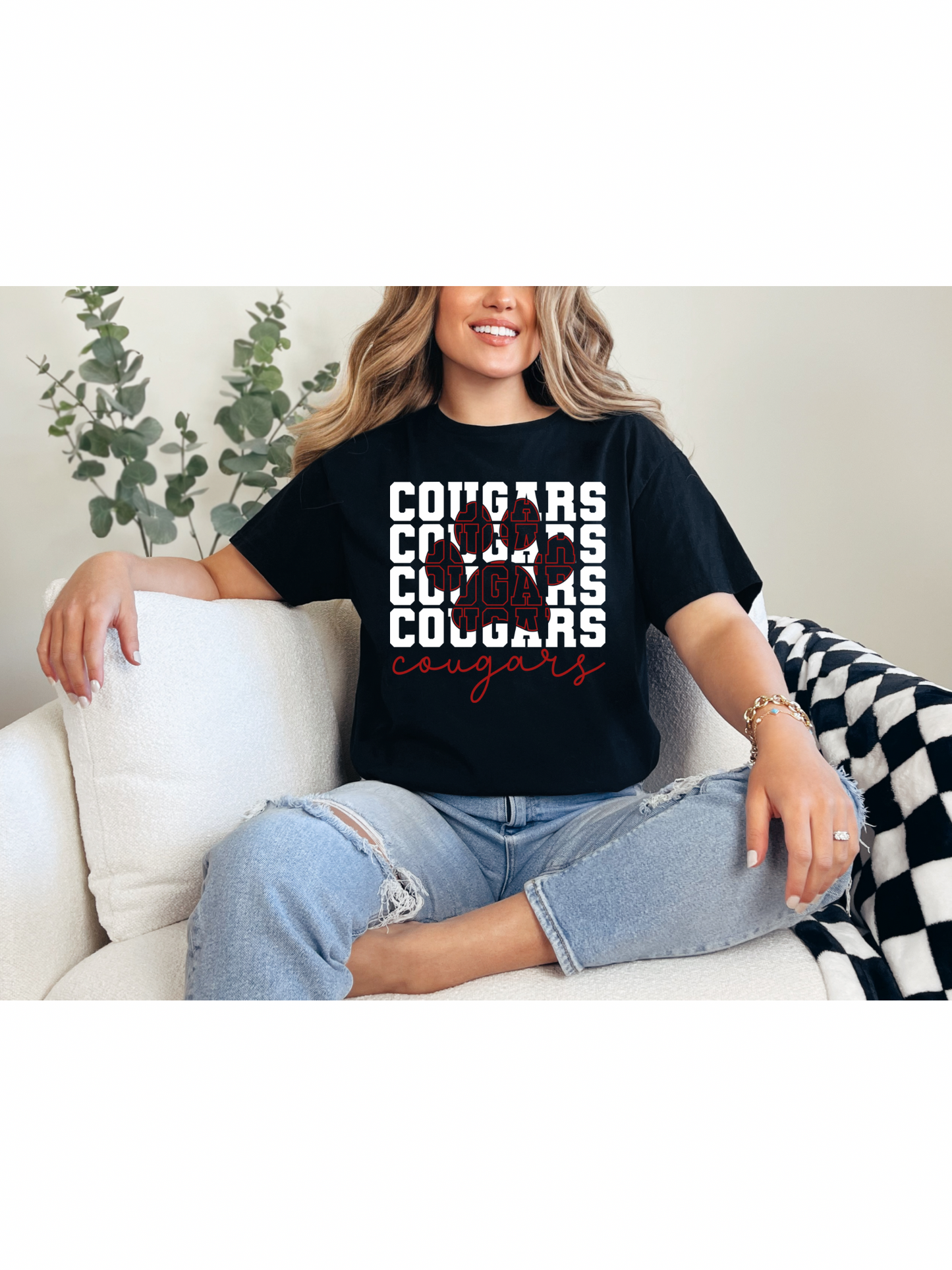 cougars black tee