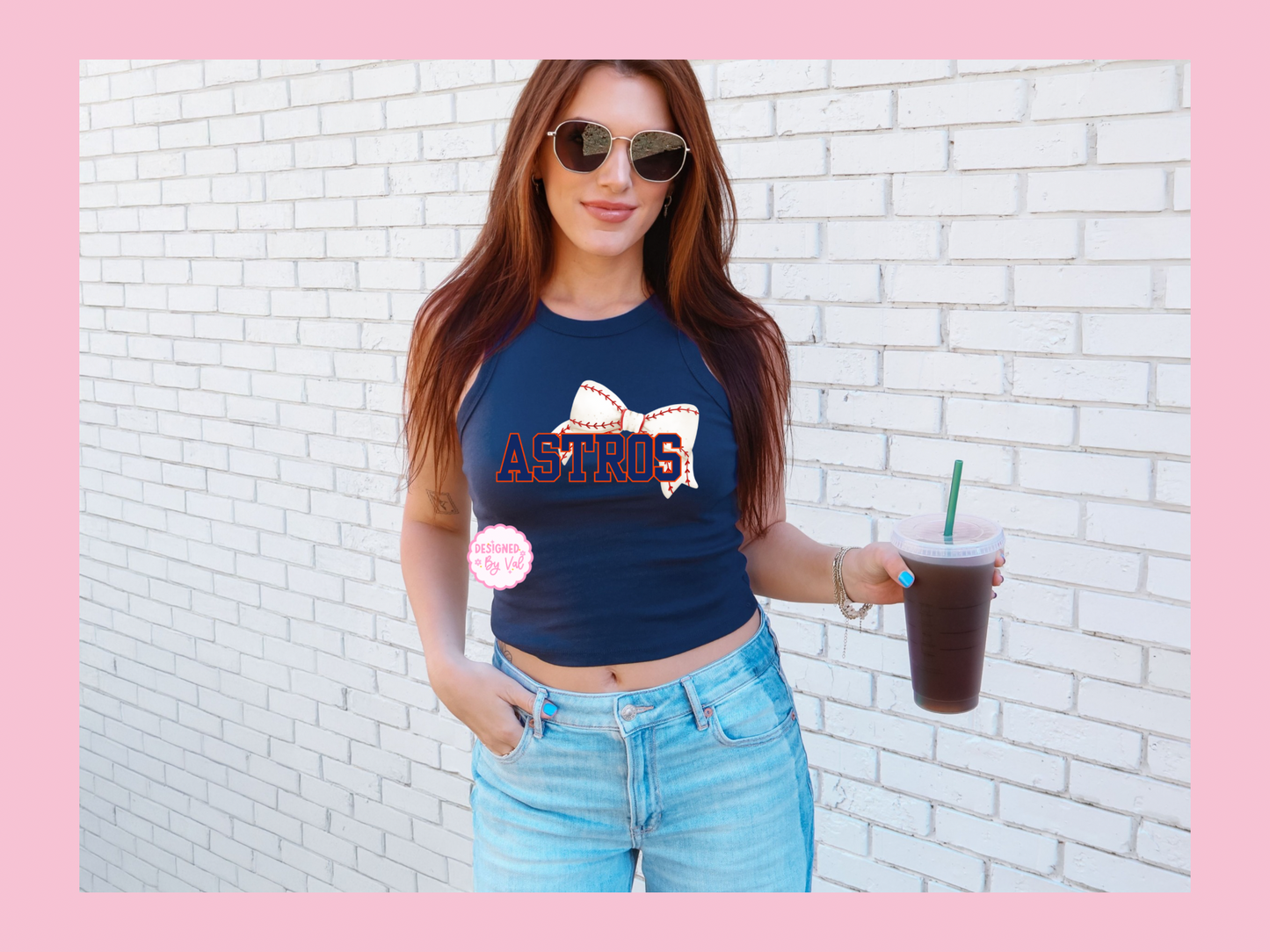 Astros with bow navy tank