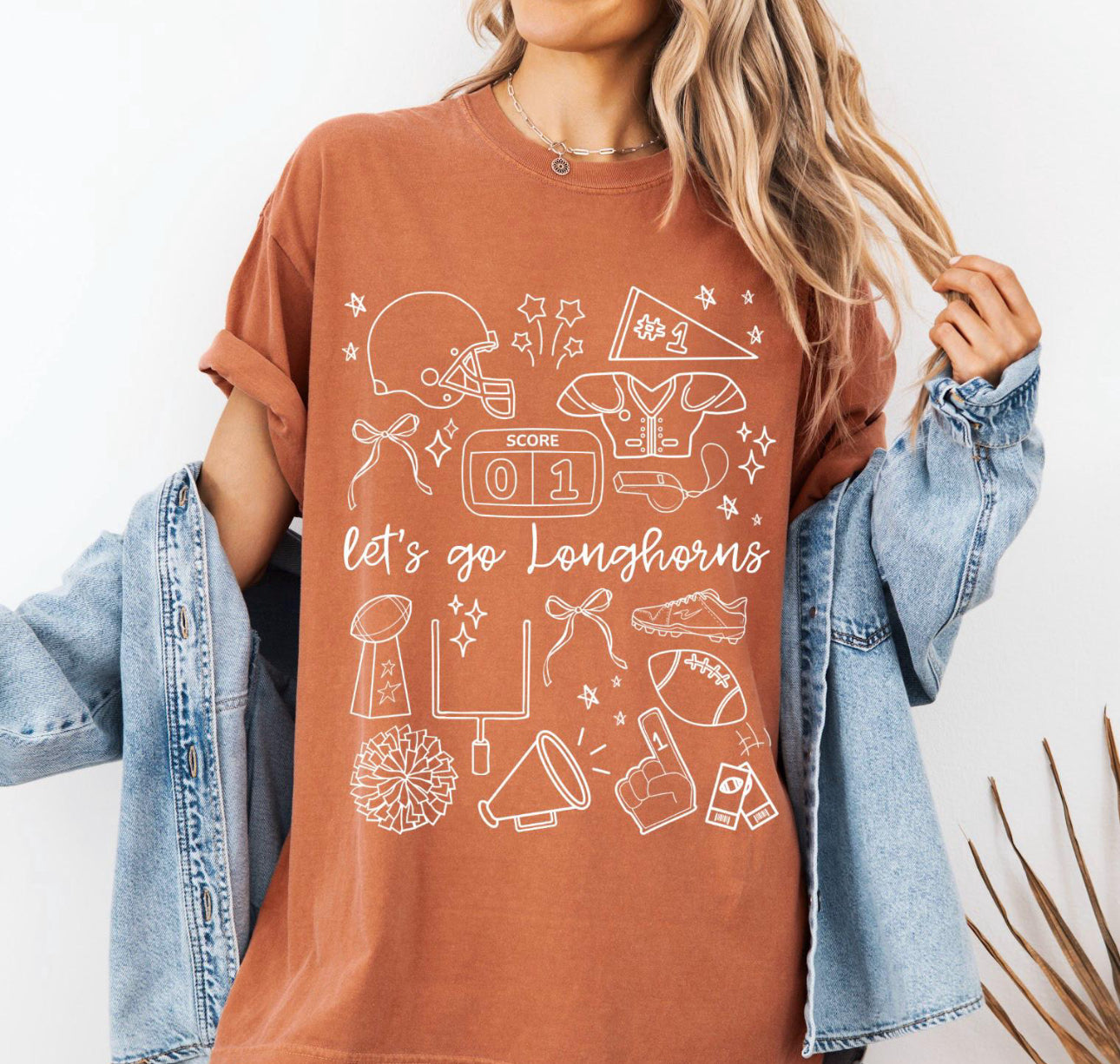 Let’s go longhorns burnt orange tee