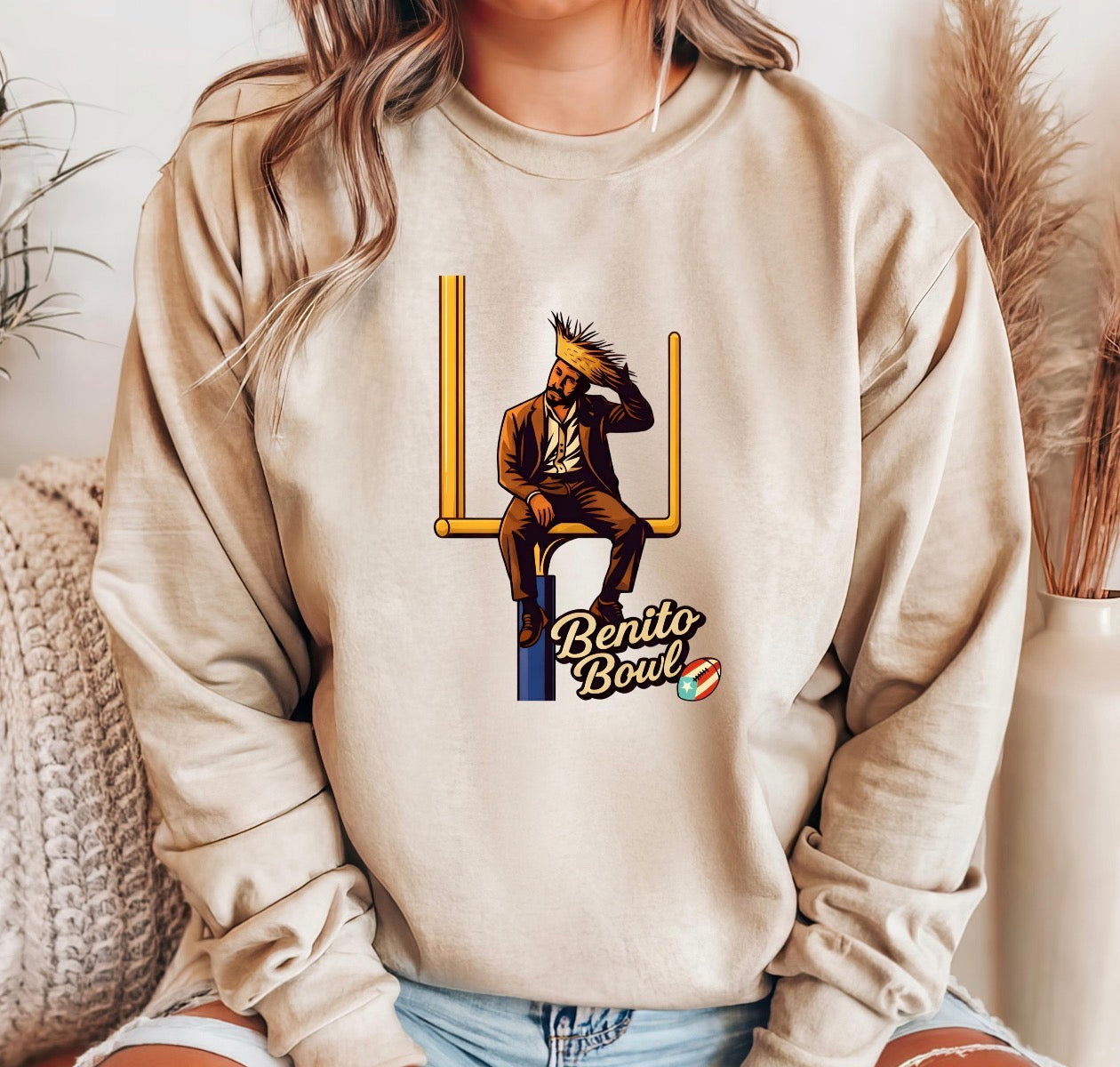 benito bowl beige sweatshirt
