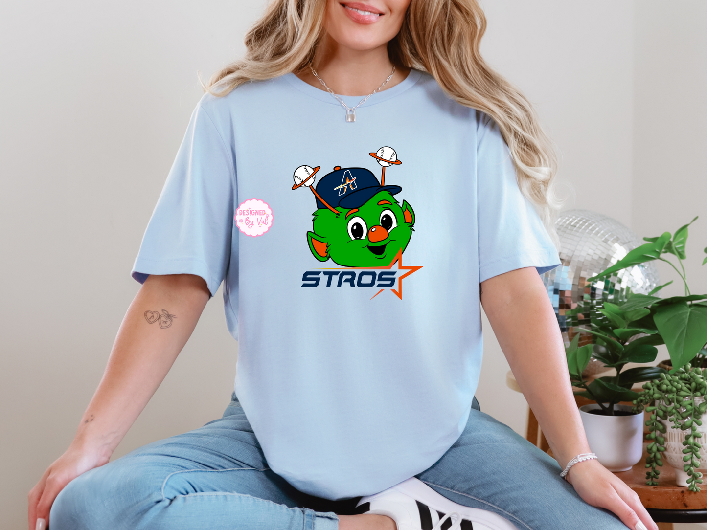 Orbit stros’ baby blue tee