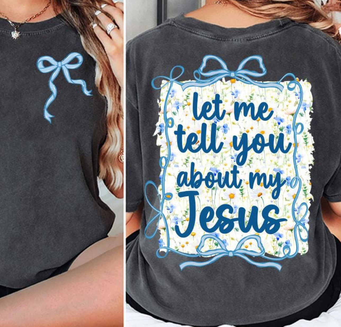 Let me tell you about my Jesus charcoal tee