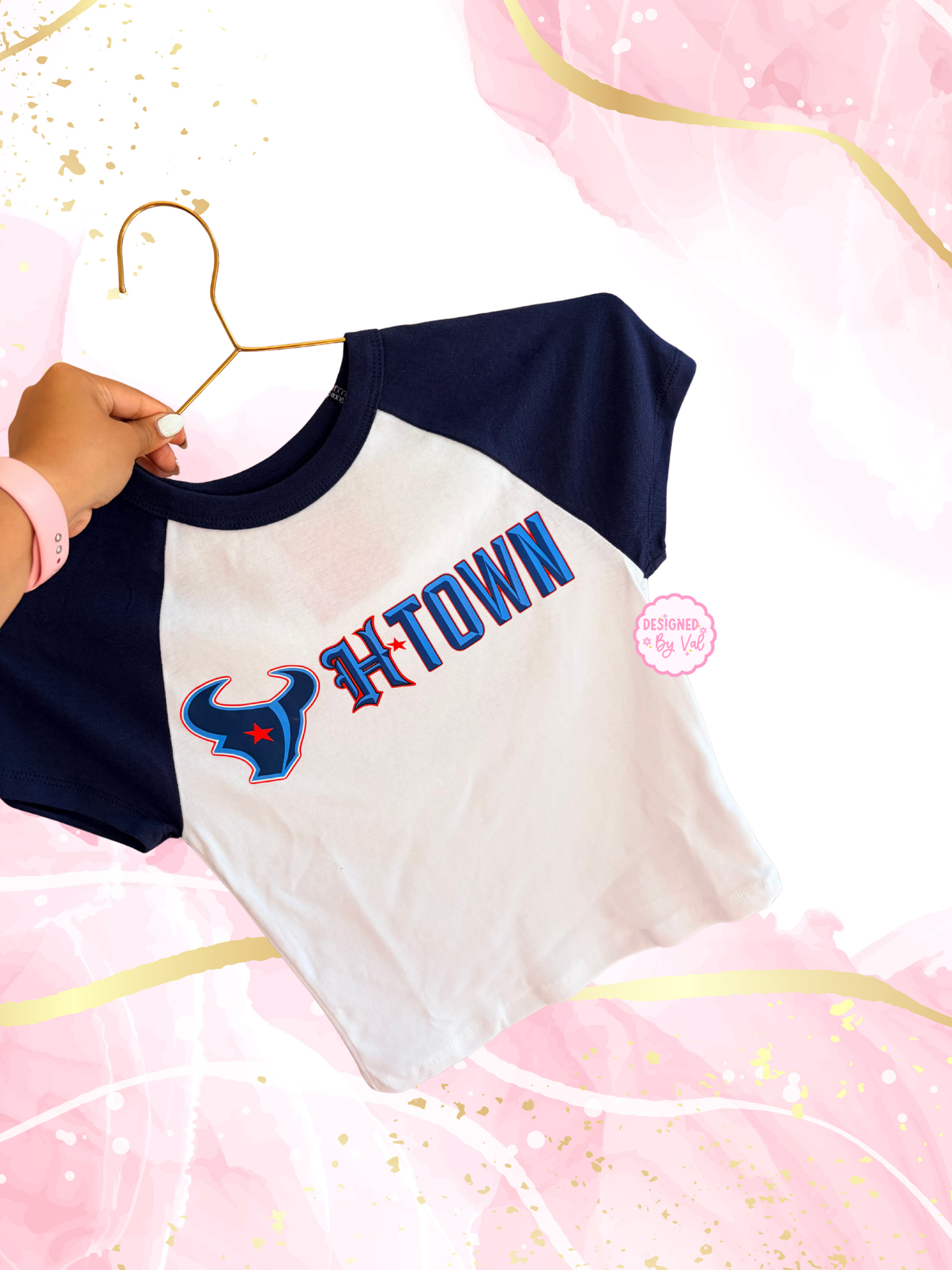 htown blue/white tank