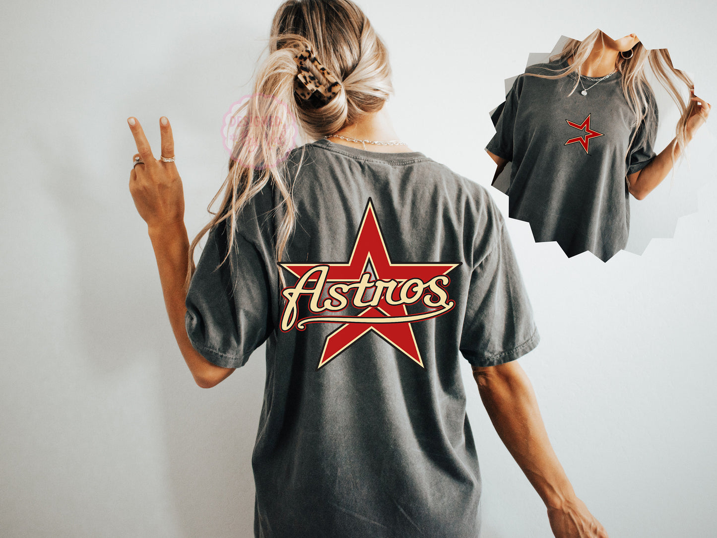 Astros star Charcoal tee