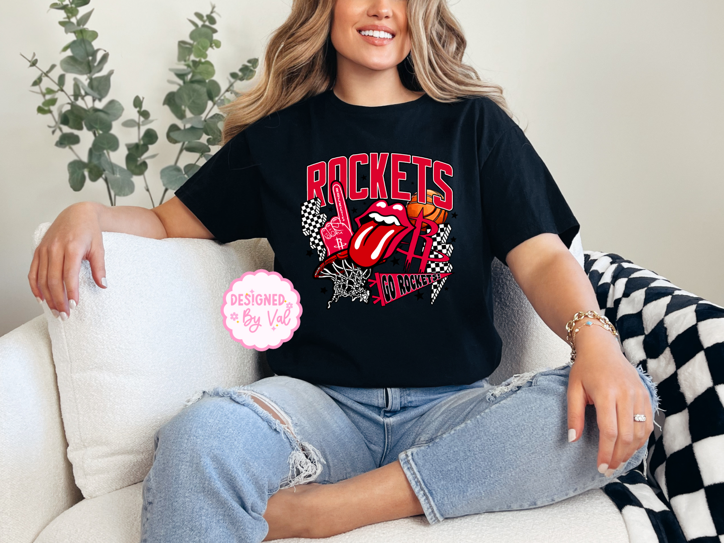 Rockets tongue black tee