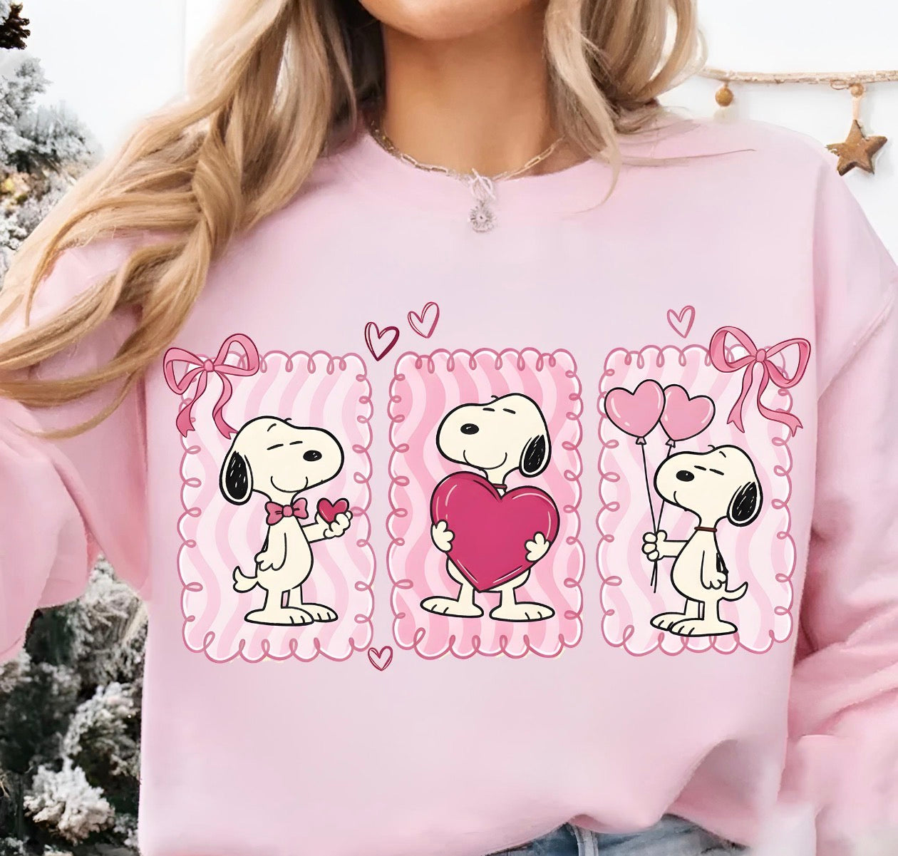 snoopy pink sweatshirt