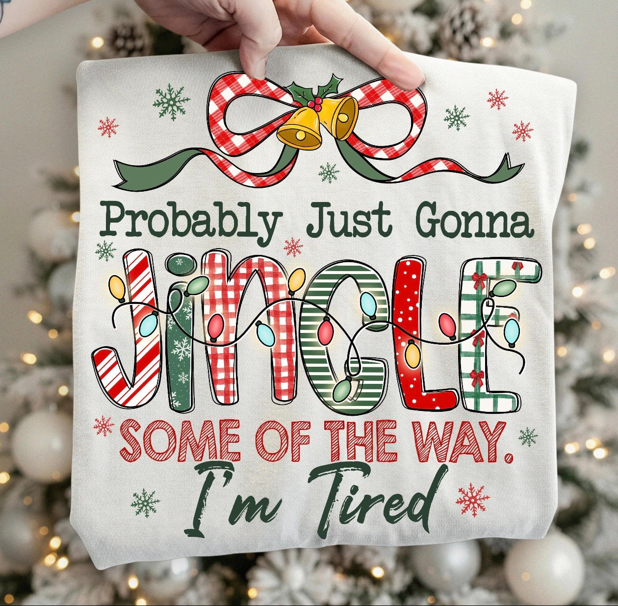 probably just gonna jingle some of the way white tee
