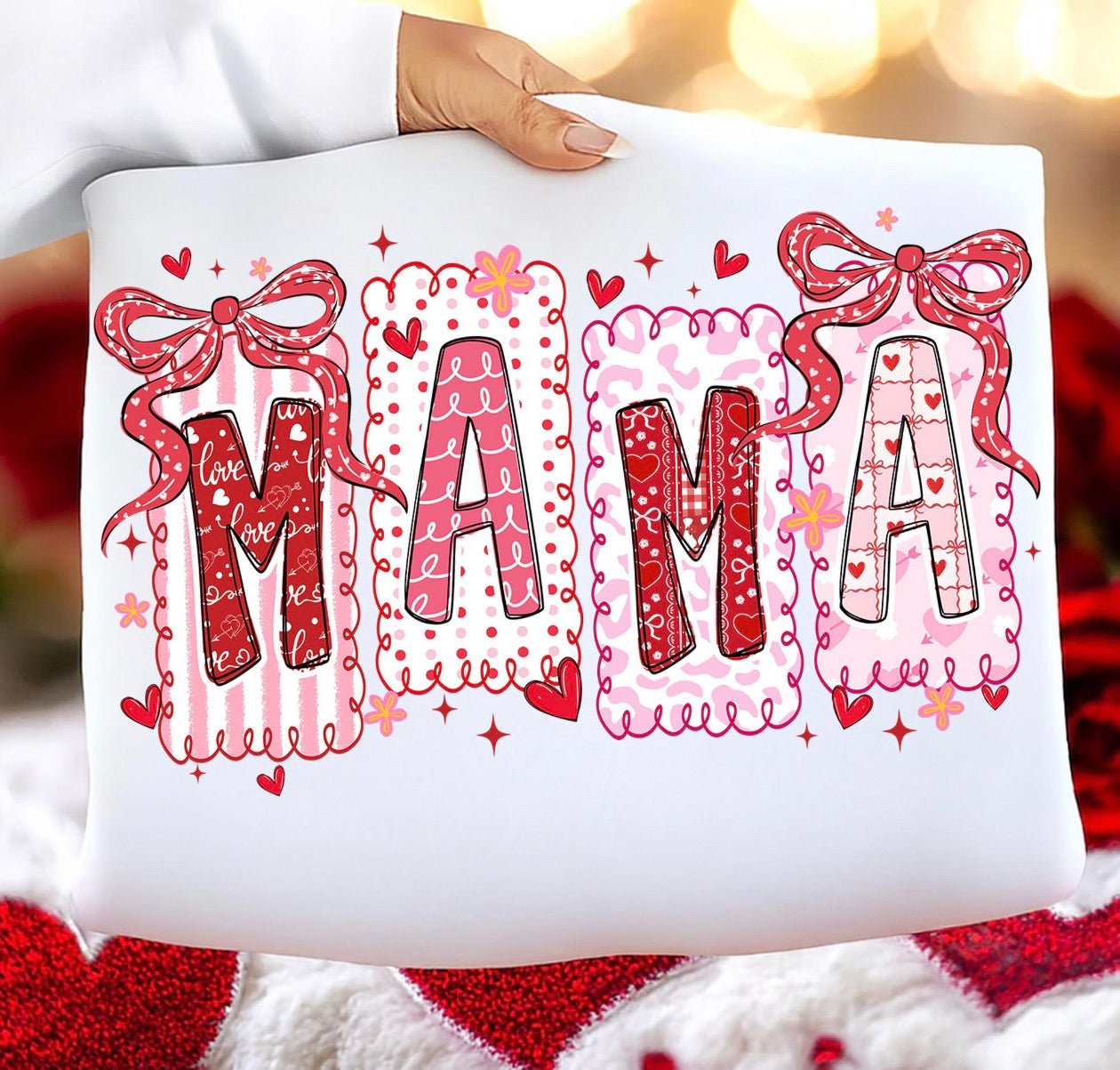 mama vday white tee