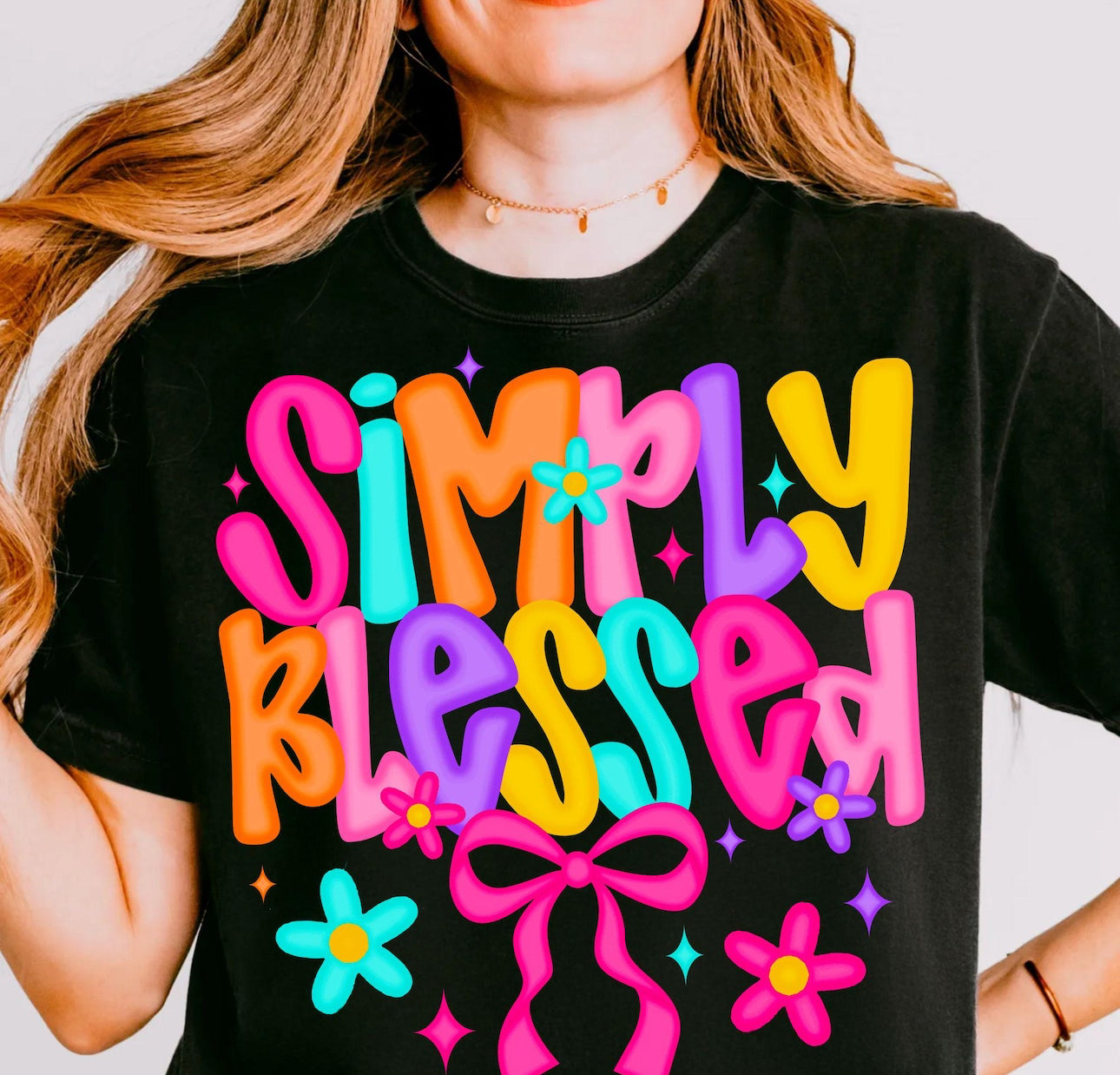 Simply Blessed Black tee