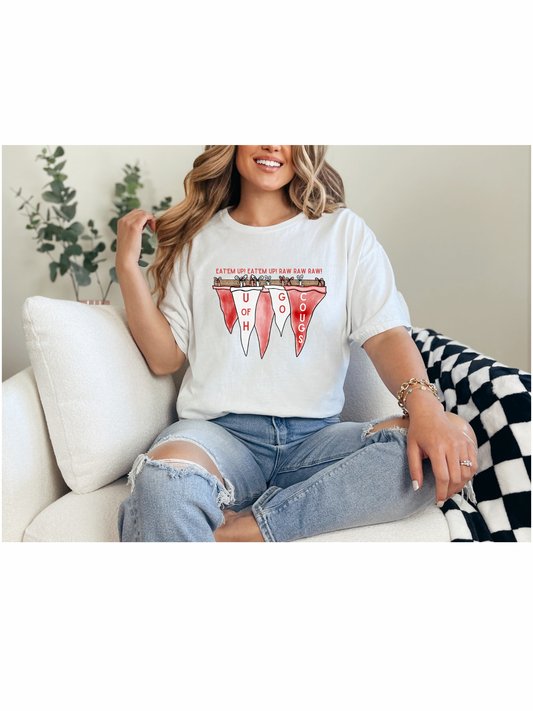 cougars flags white tee