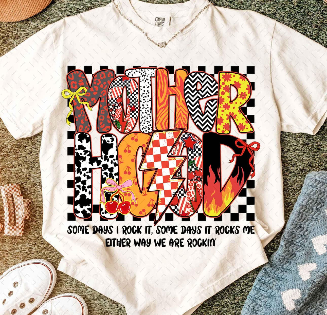 motherhood white tee