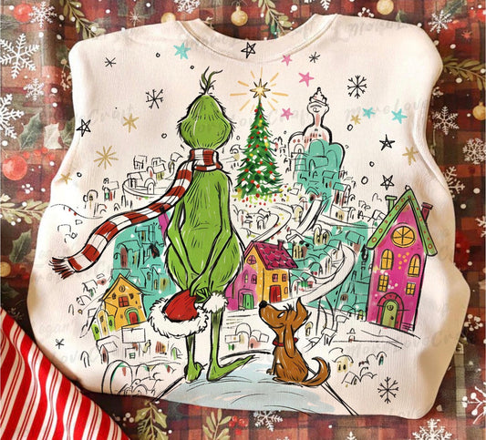 green guy & friends beige sweatshirt