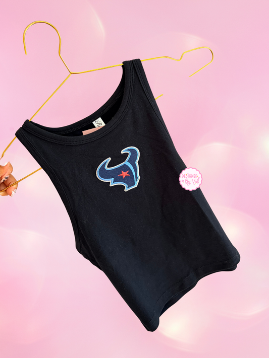 texans patch black tank