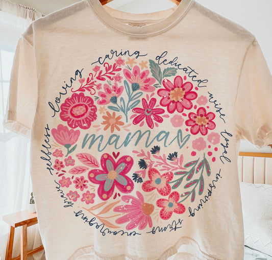 Definition of a mama Beige tee