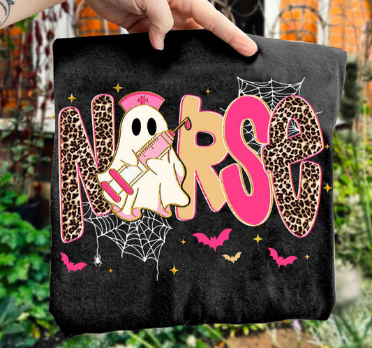 nurse ghost black tee
