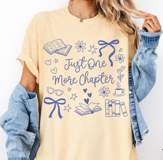 Just one more chapter butter yellow tee