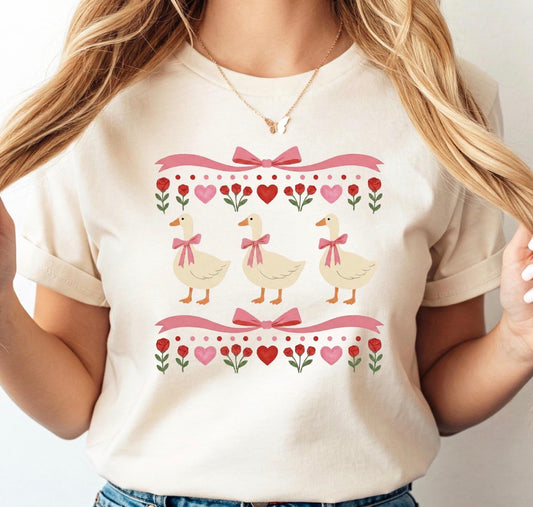 goose beige tee