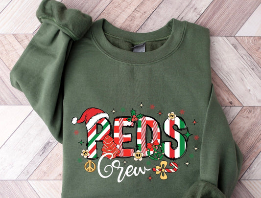 peds crew green sweatshirt