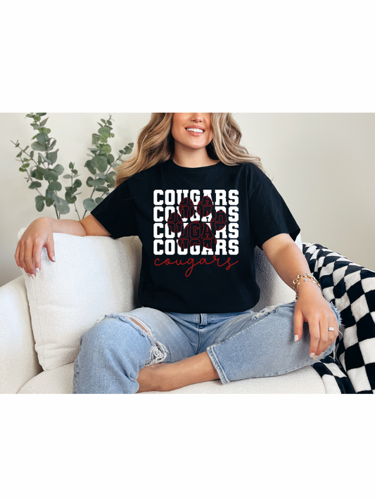 cougars black tee