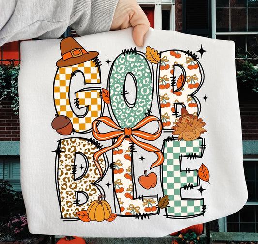 gobble white tee
