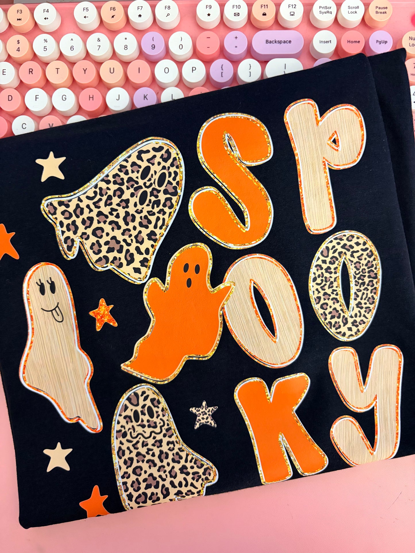 spooky black tee