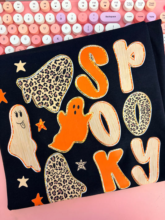 spooky black tee