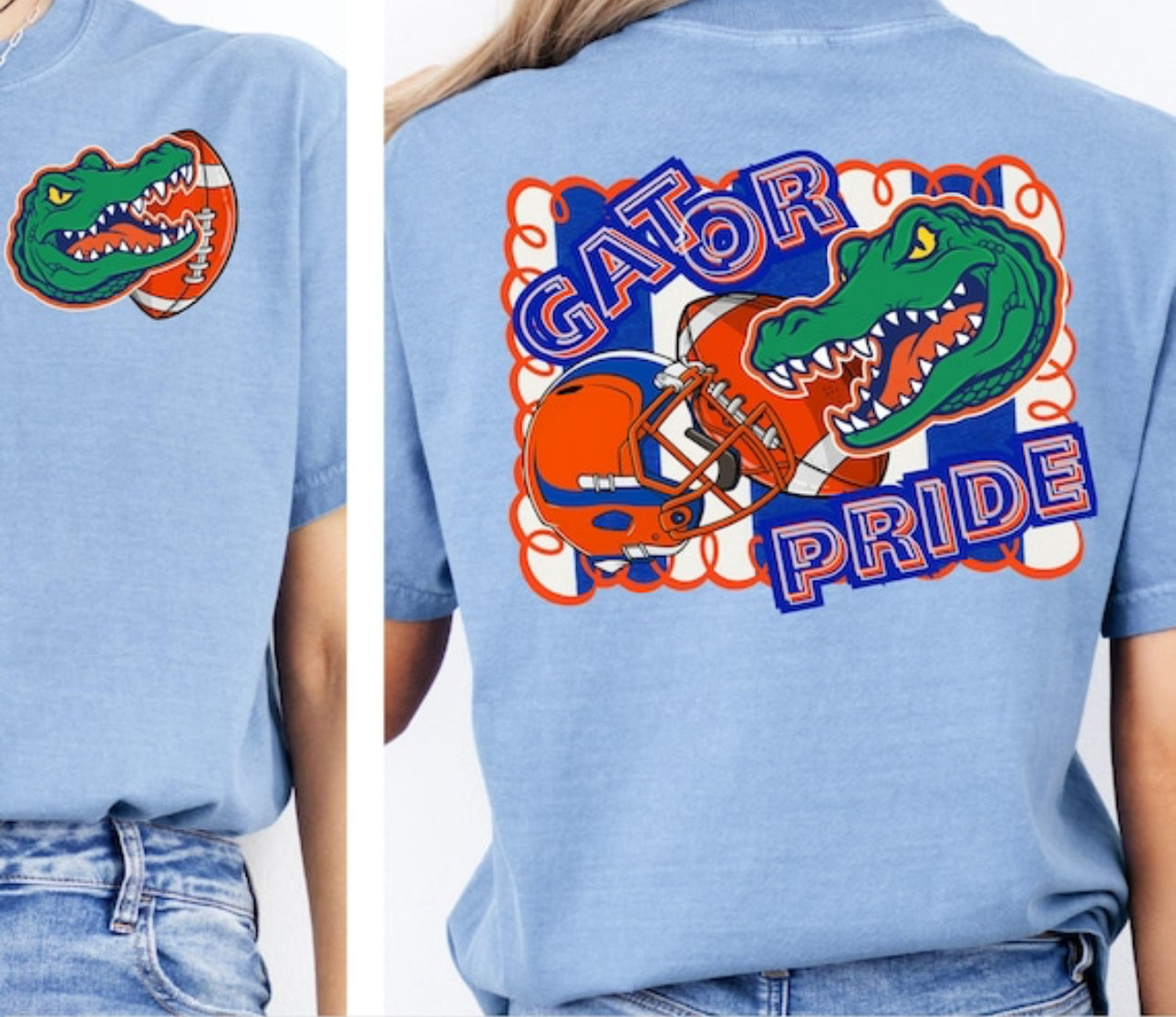 gators baby blue tee