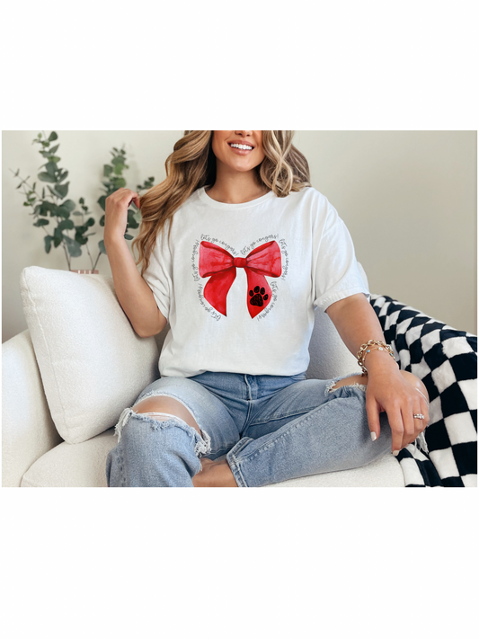 cougars bow white tee