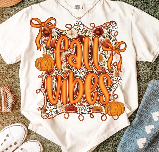 fall vibes beige tee