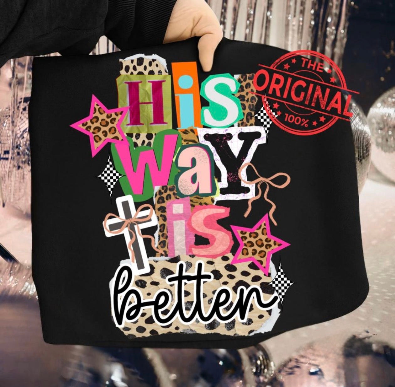 His way is better black tee