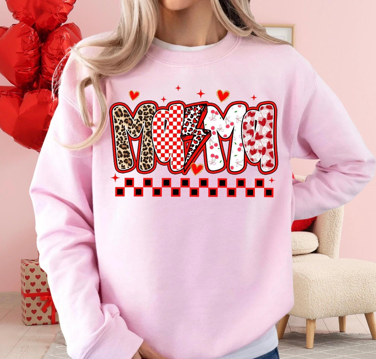 MAMA  pink sweatshirt