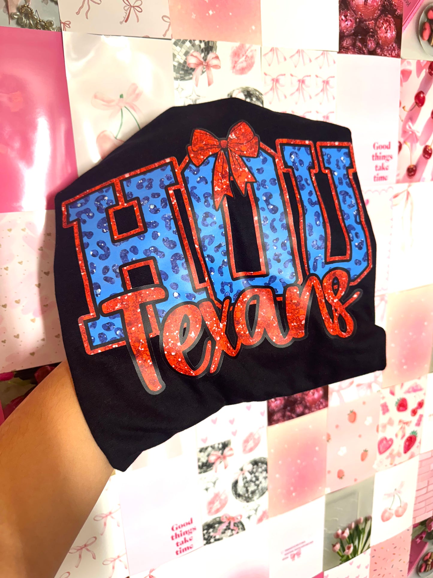 HOU texans black tee