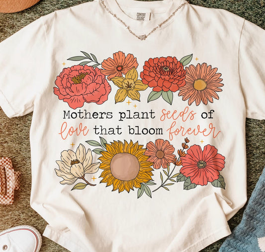 Mothers plant beige tee