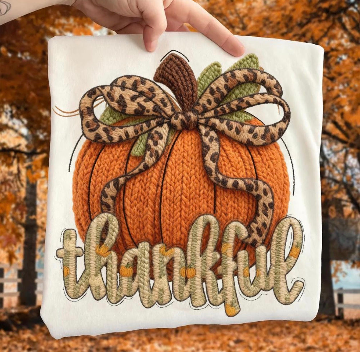thankful beige tee