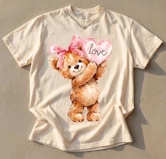 teddy bear beige tee