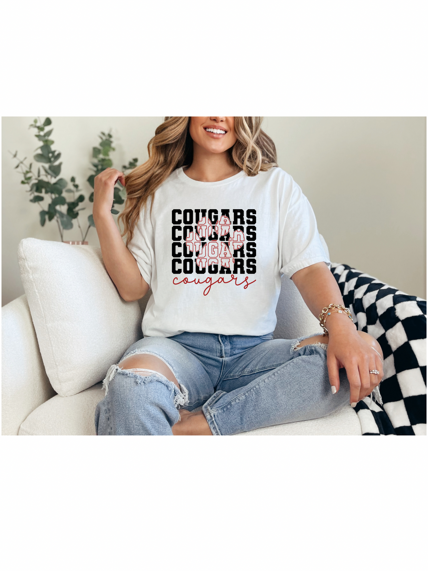 cougars white tee