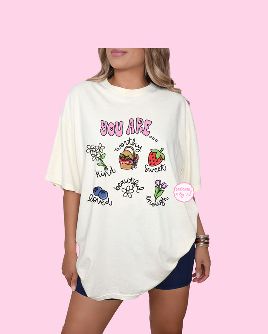 you are beige tee