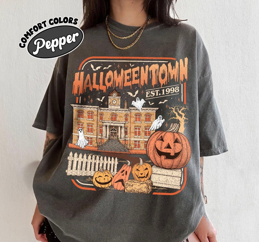 halloween town charcoal tee