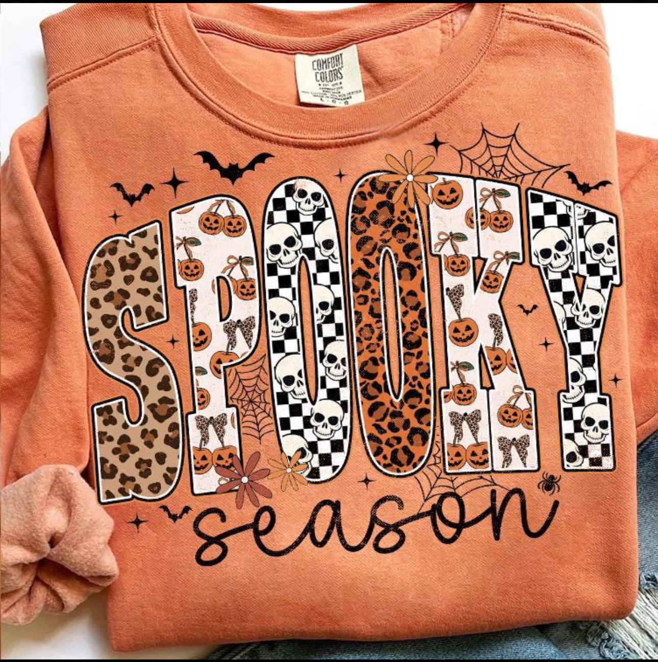 spooky season orange T SHIRT