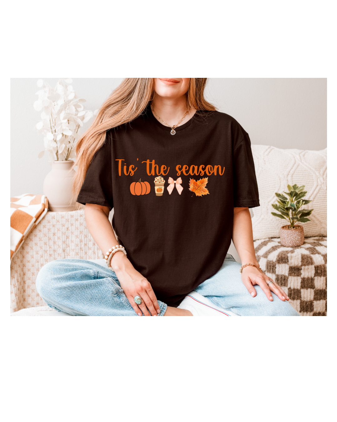 tis the season x fall brown tee