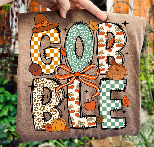gobble brown tee