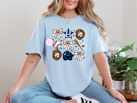 Baseball H Baby Blue