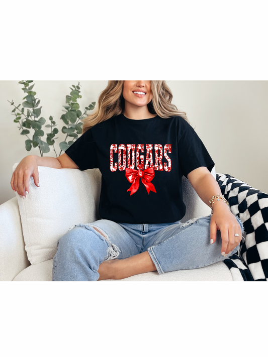 cougars bow black tee