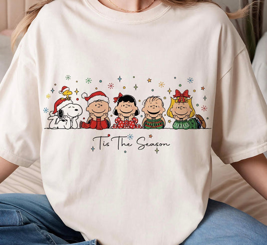 tis the season beige tee